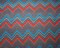 Red-Turquoise-Multi Poly Chevron Aztec Printed Chiffon Woven Fabric By the Yard